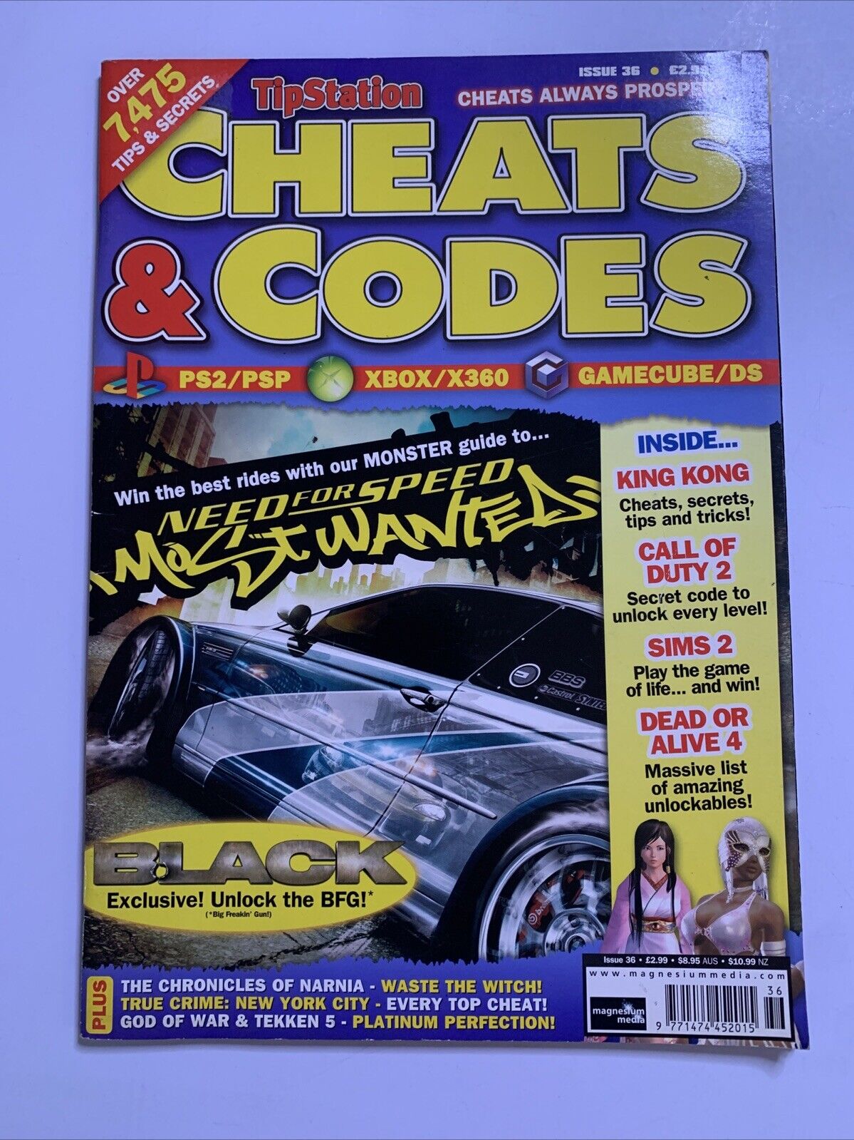 TipStation Cheats & Codes PS2 PSP Xbox 360 GameCube DS Videogames Magazine
