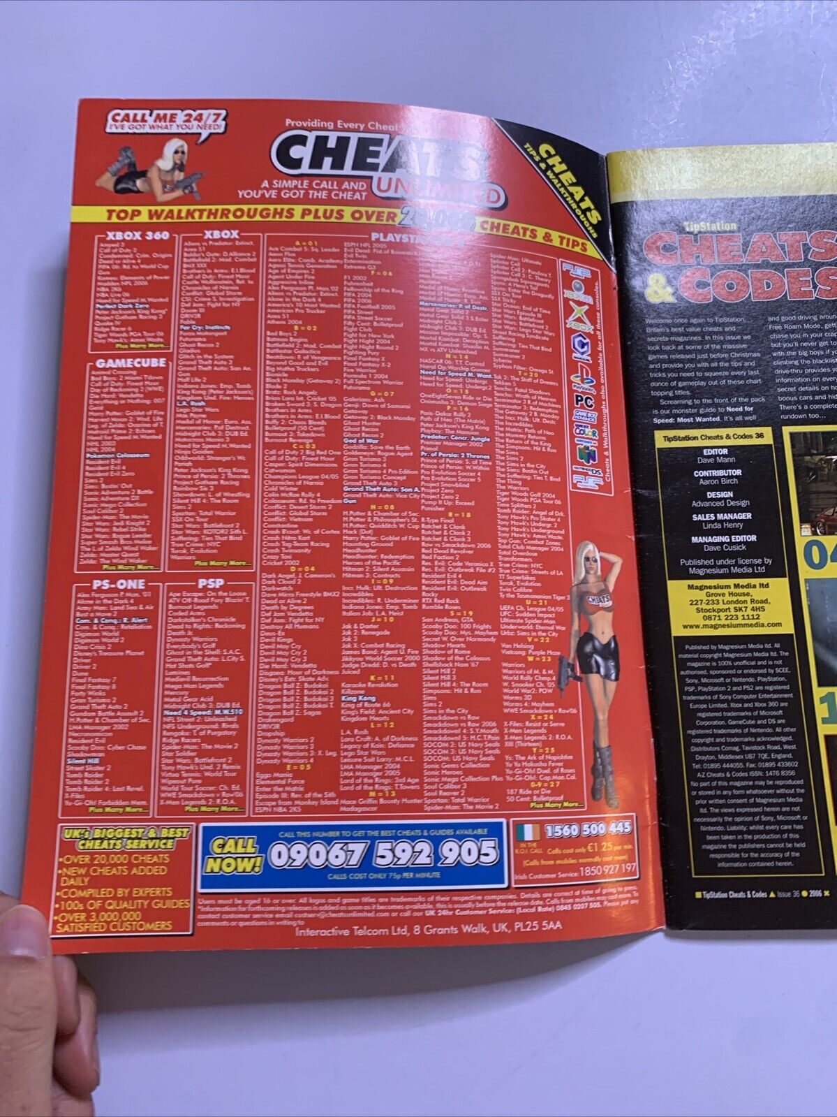 TipStation Cheats & Codes PS2 PSP Xbox 360 GameCube DS Videogames Magazine