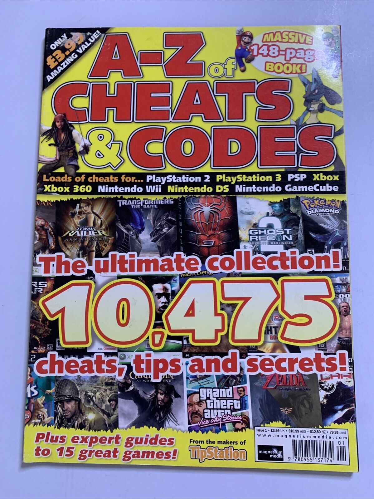 A-Z Of Cheats & Codes 10,475 Collection Videogames Magazine 2007 PS2 PS3 Xbox 36