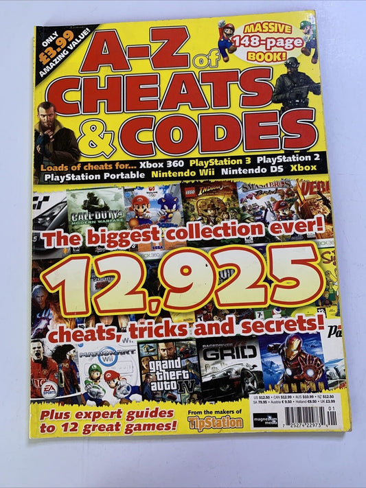 A-Z Of Cheats & Codes 12,925 Collection Magazine PS2 PS3 Wii NDS Xbox 360 GameCu
