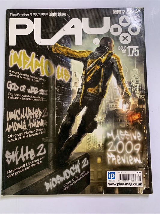 Play PlayStation Magazine No.175 2009 Infamous God Of War 3 Uncharted 2