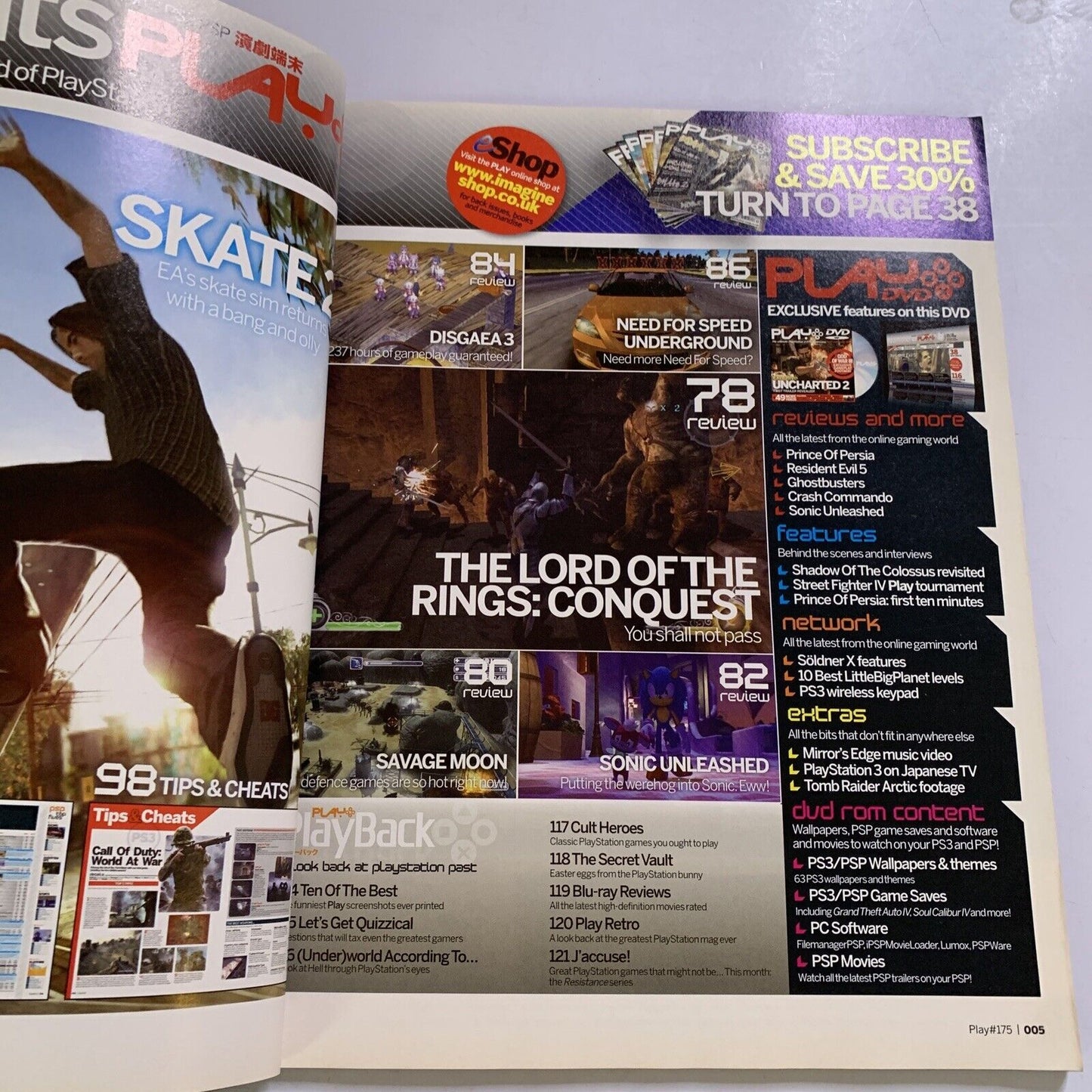 Play PlayStation Magazine No.175 2009 Infamous God Of War 3 Uncharted 2