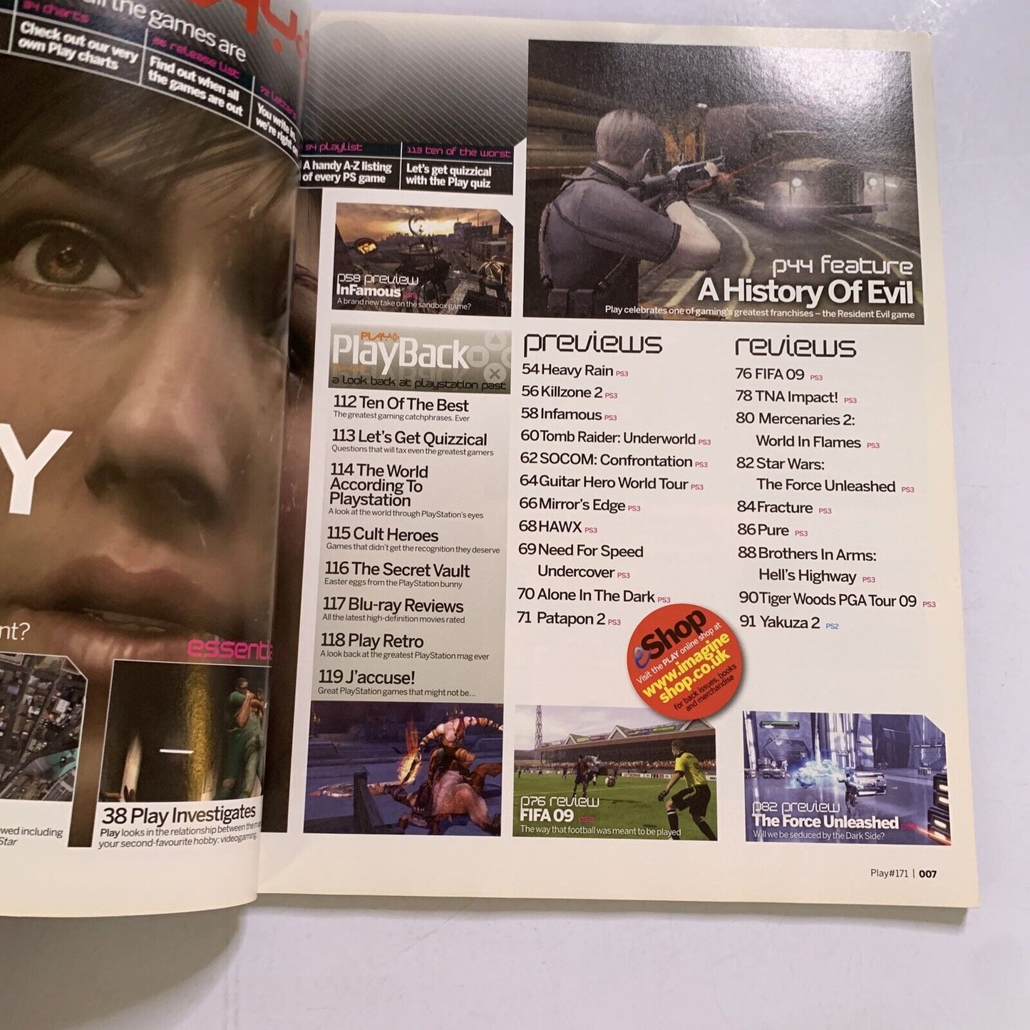 Play PlayStation Magazine No.171 2007 Resident Evil 5 Heavy Rain Kill Zone 2