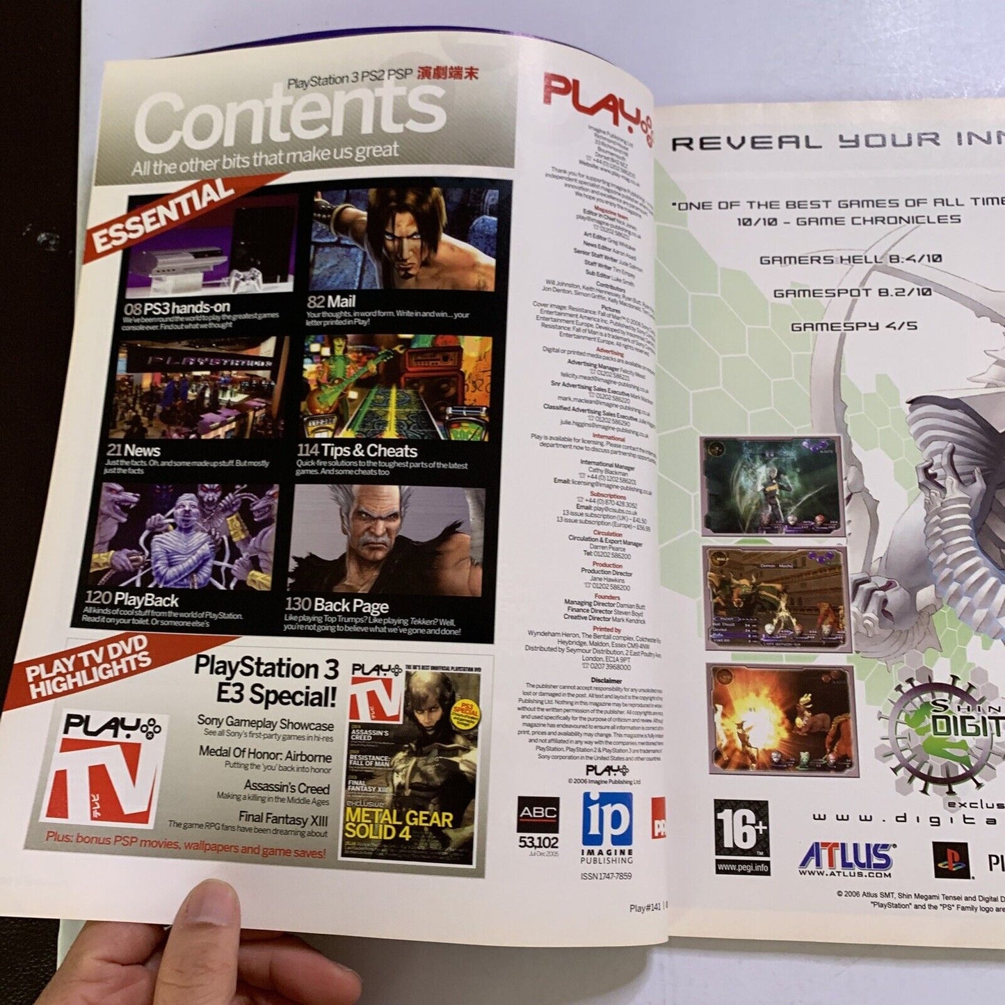 Play PlayStation Magazine No.141 2006 Resistance Final Fantasy XIII E3 MGS4