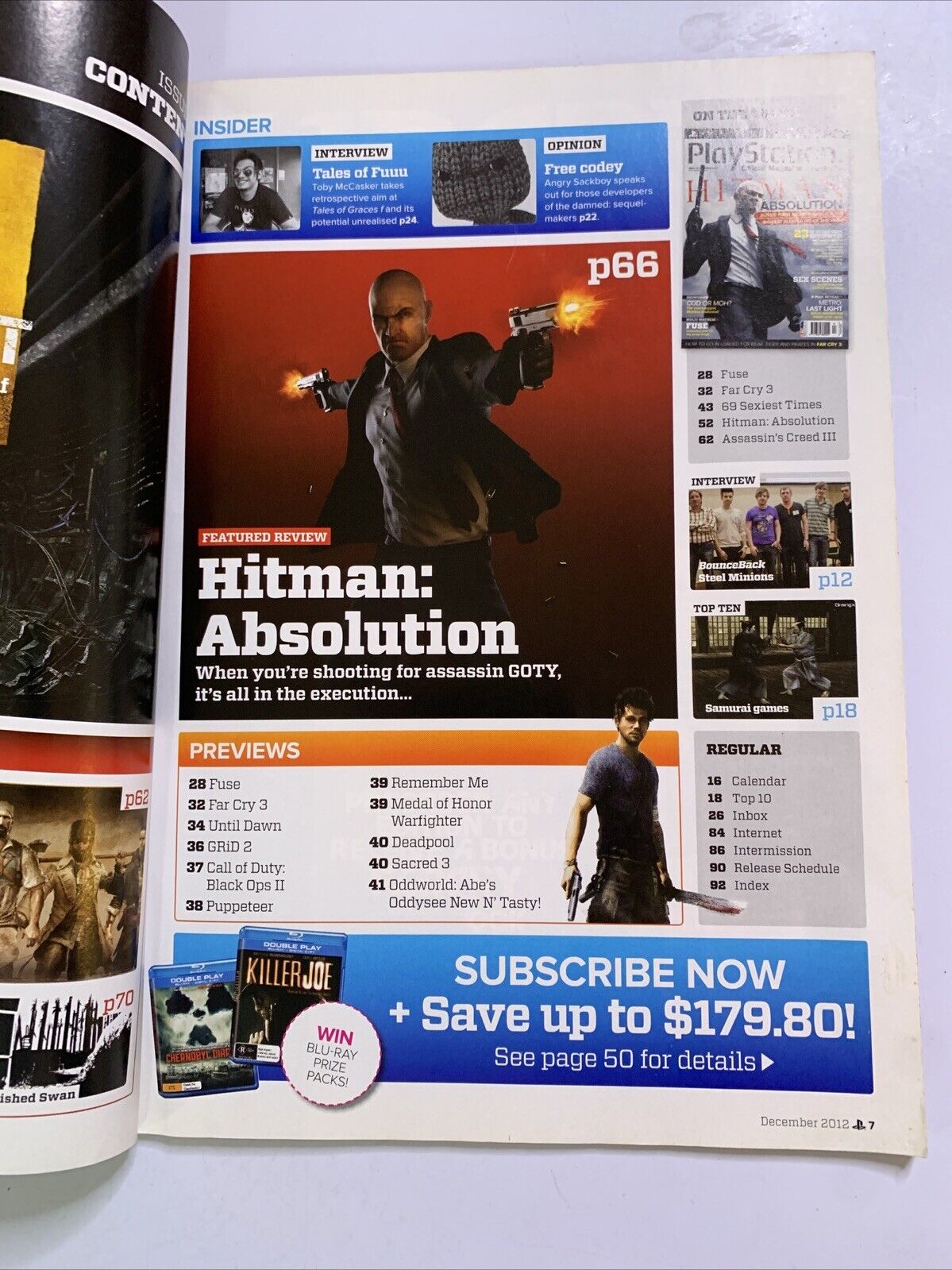 PlayStation Official Magazine Australia December 2012 Hitman Absolution Metro Fu