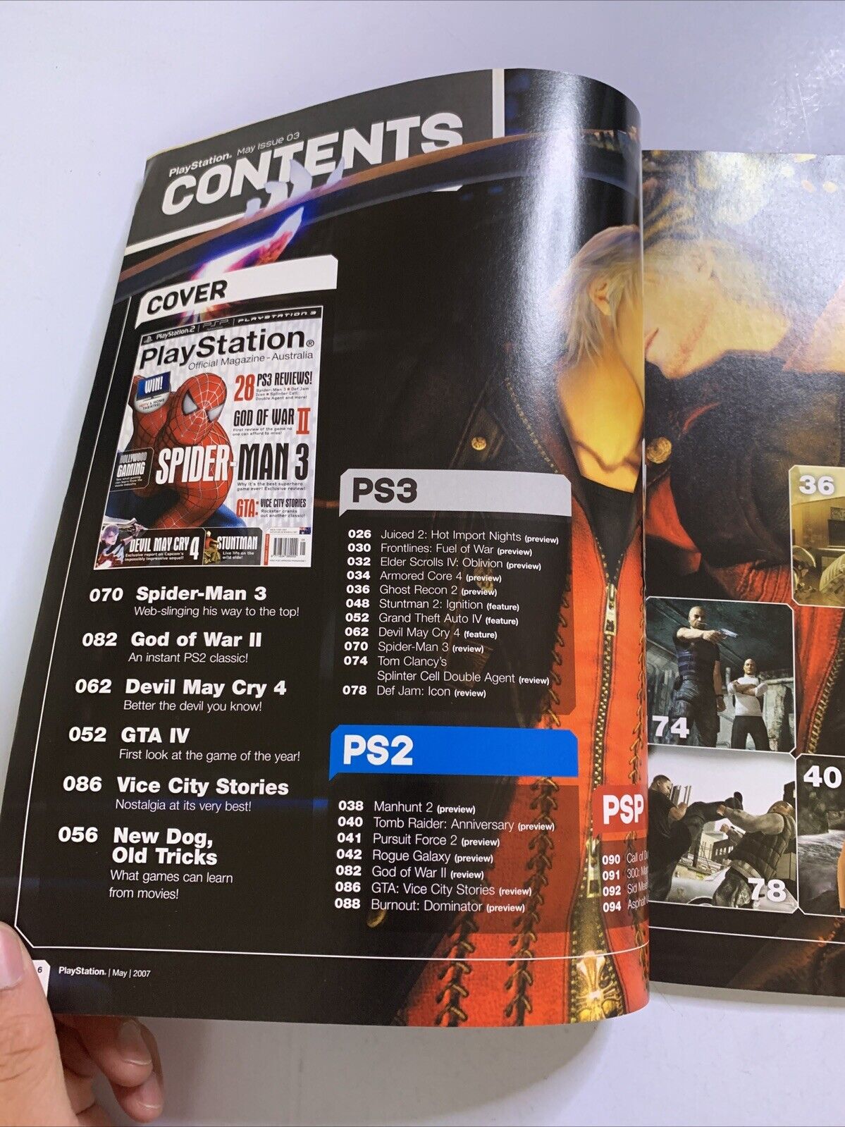 PlayStation Official Magazine Australia May 2007 SpiderMan 3 God Of War 2 Poster