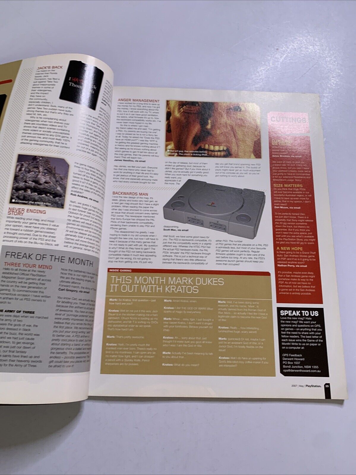 PlayStation Official Magazine Australia May 2007 SpiderMan 3 God Of War 2 Poster