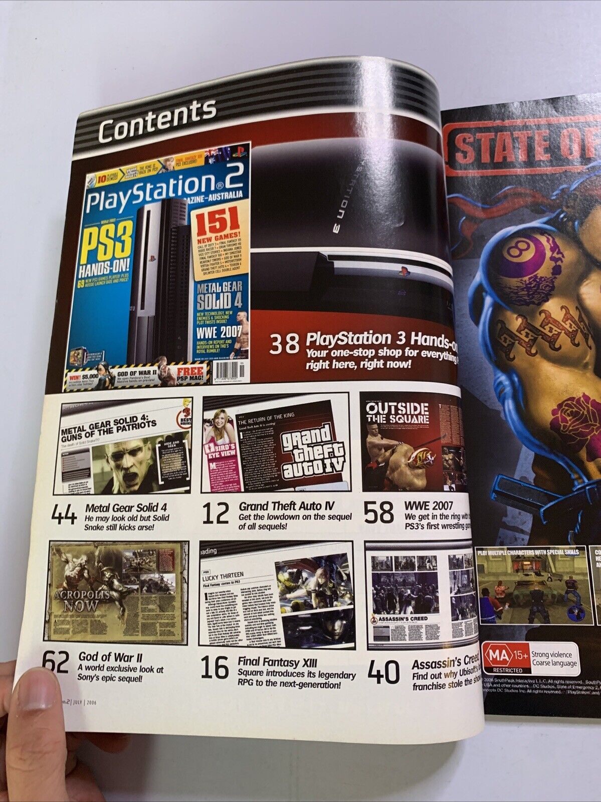 PlayStation 2 Official Magazine Jul 2006 PS3 Hands On Metal Gear Solid 4