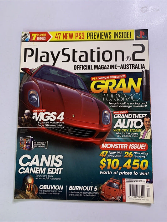 PlayStation 2 Official Magazine Australia Dec 2006 MGS4 Gran Turismo