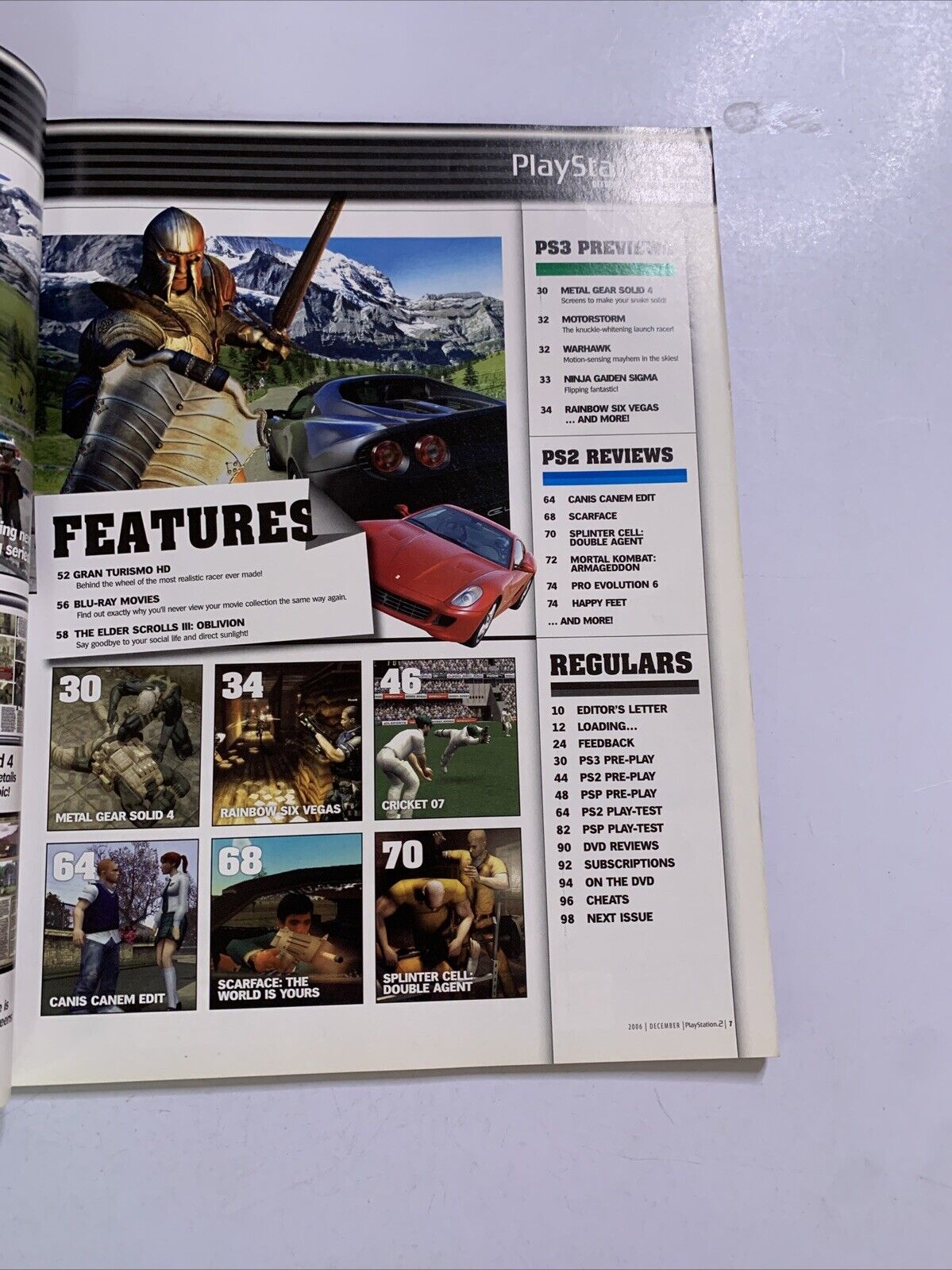 PlayStation 2 Official Magazine Australia Dec 2006 MGS4 Gran Turismo