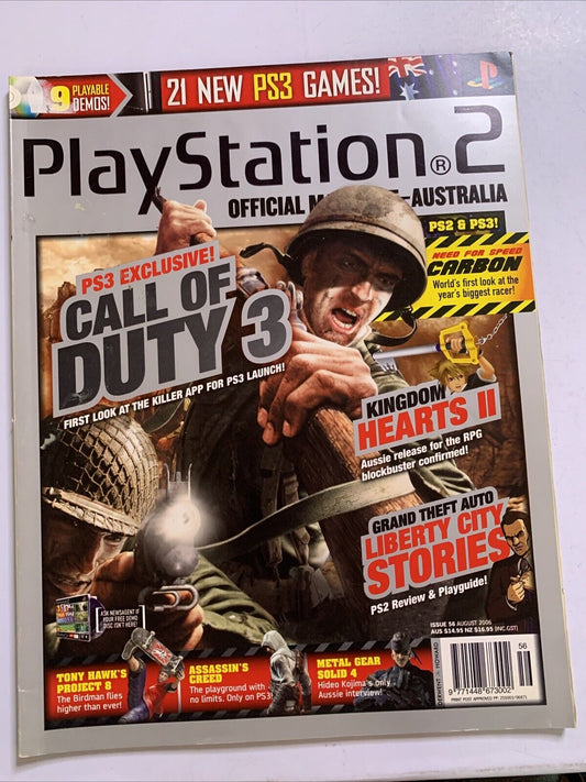 PlayStation 2 Official Magazine Australia Aug 2006 Call Of Duty 3 Kingdom Hearts