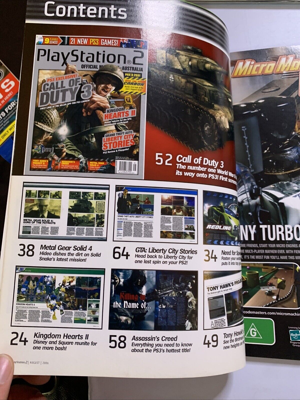 PlayStation 2 Official Magazine Australia Aug 2006 Call Of Duty 3 Kingdom Hearts