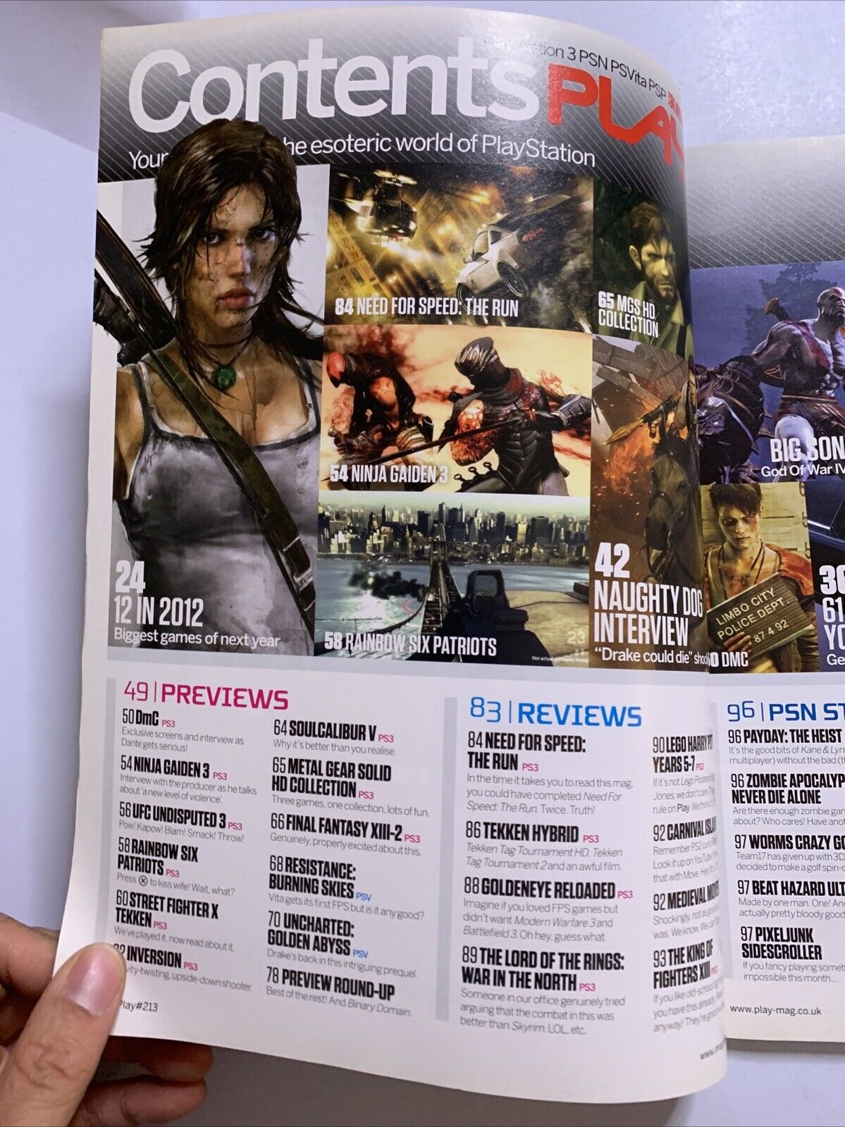 Play PlayStation Magazine No.213 Tomb Raider GTAV PS3 Vita PSP