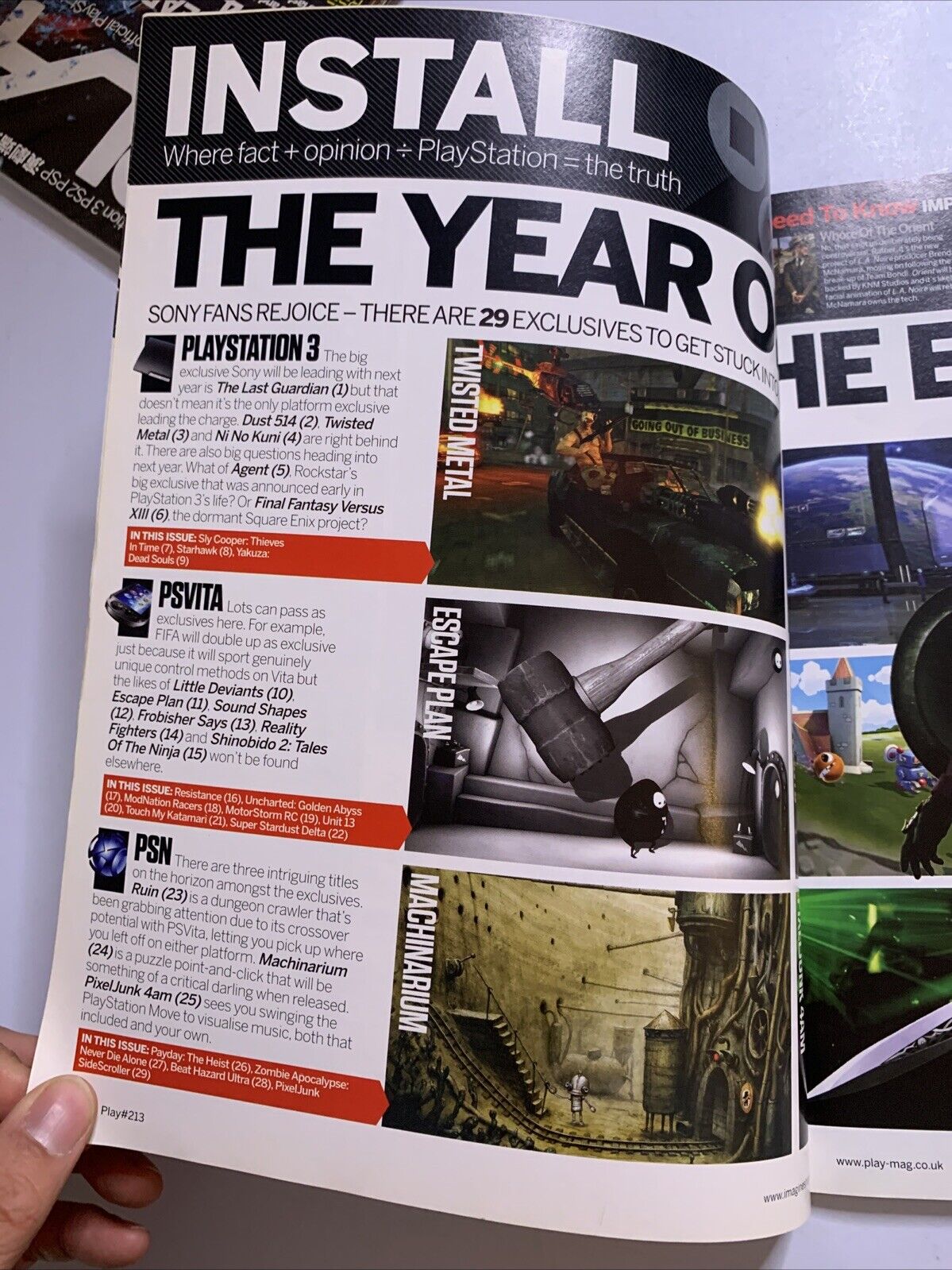 Play PlayStation Magazine No.213 Tomb Raider GTAV PS3 Vita PSP