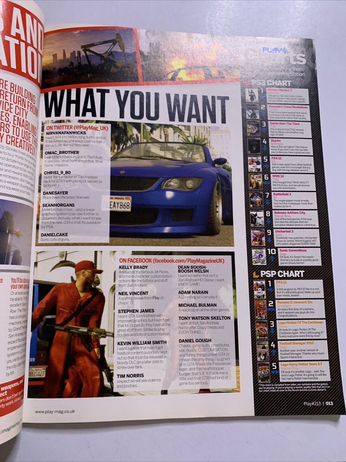 Play PlayStation Magazine No.213 Tomb Raider GTAV PS3 Vita PSP