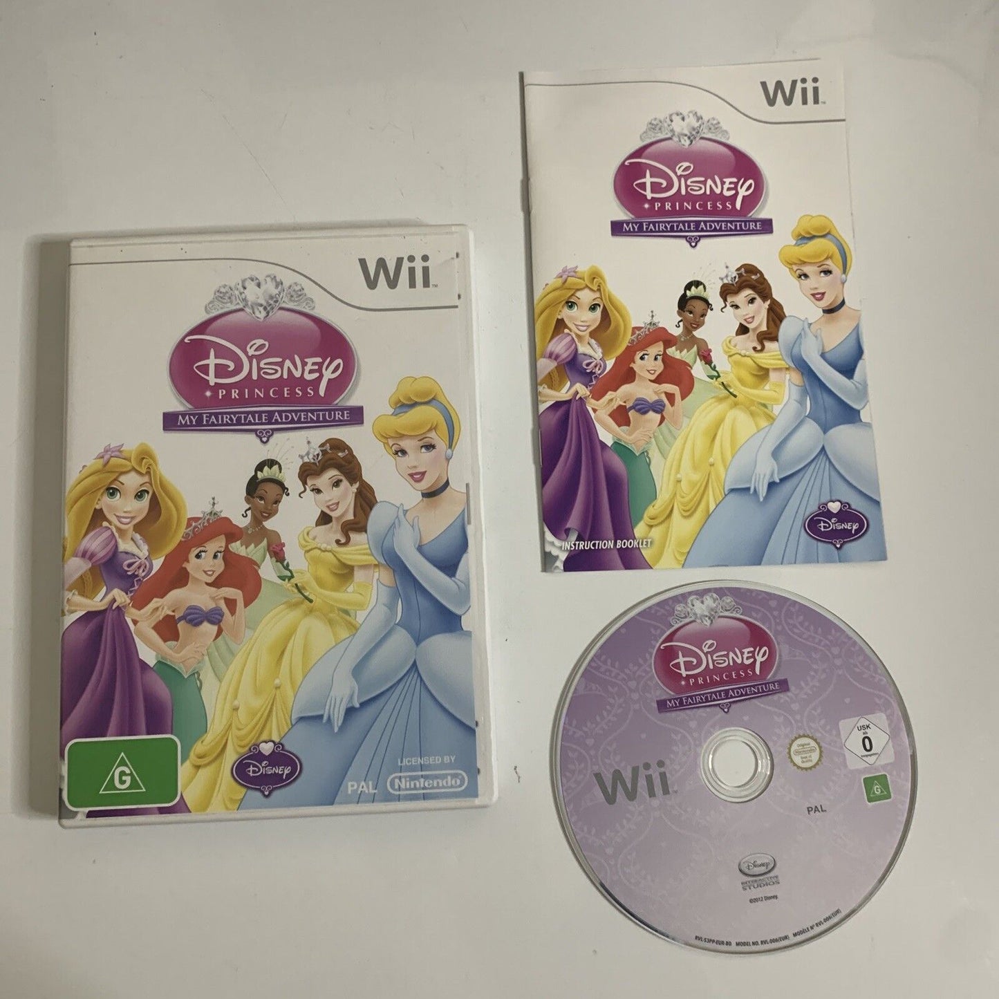 Disney Princess: My Fairytale Adventure 2012 Nintendo Wii Complete With Manual