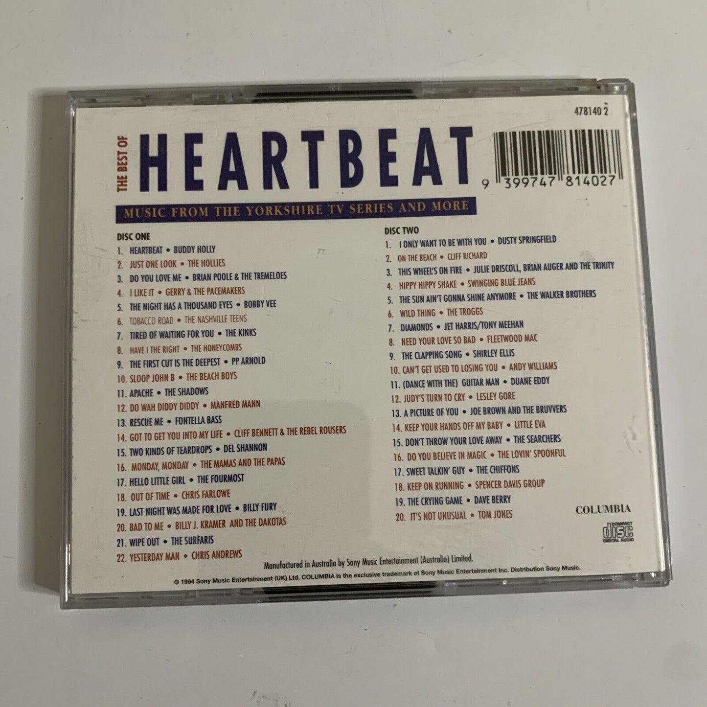 The Best Of Heartbeat - Music From The Yorkshire TV Series (CD, 2-Disc, 1994)