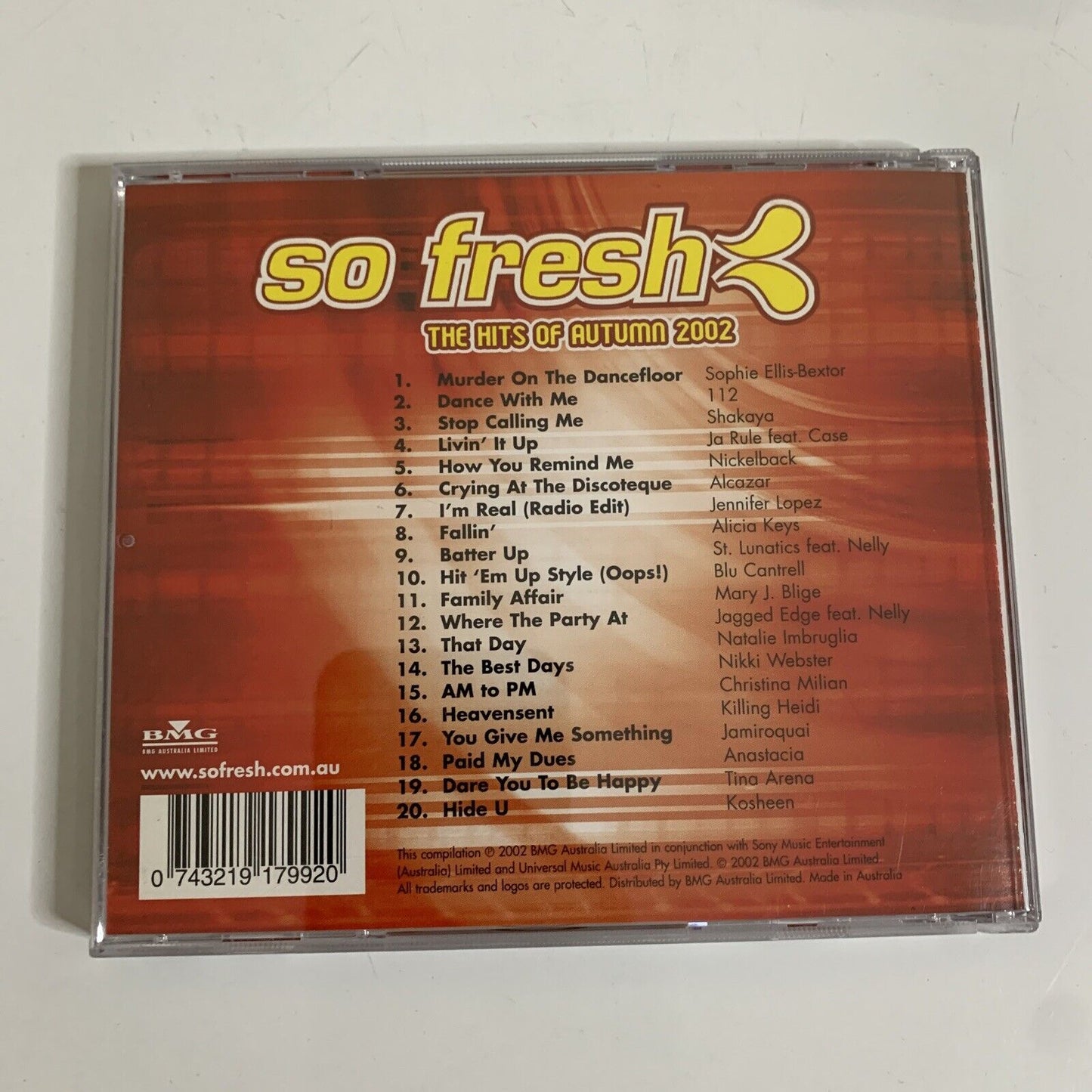 So Fresh The Hits Of Autumn 2002 Music (CD, 2002) Album