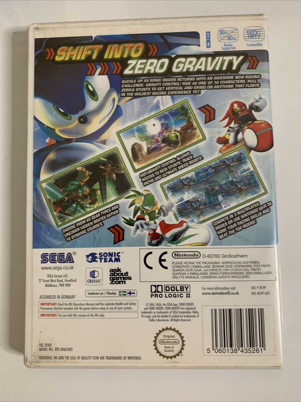 Sonic Riders Zero Gravity 2008 Nintendo Wii PAL Complete – Retro Unit