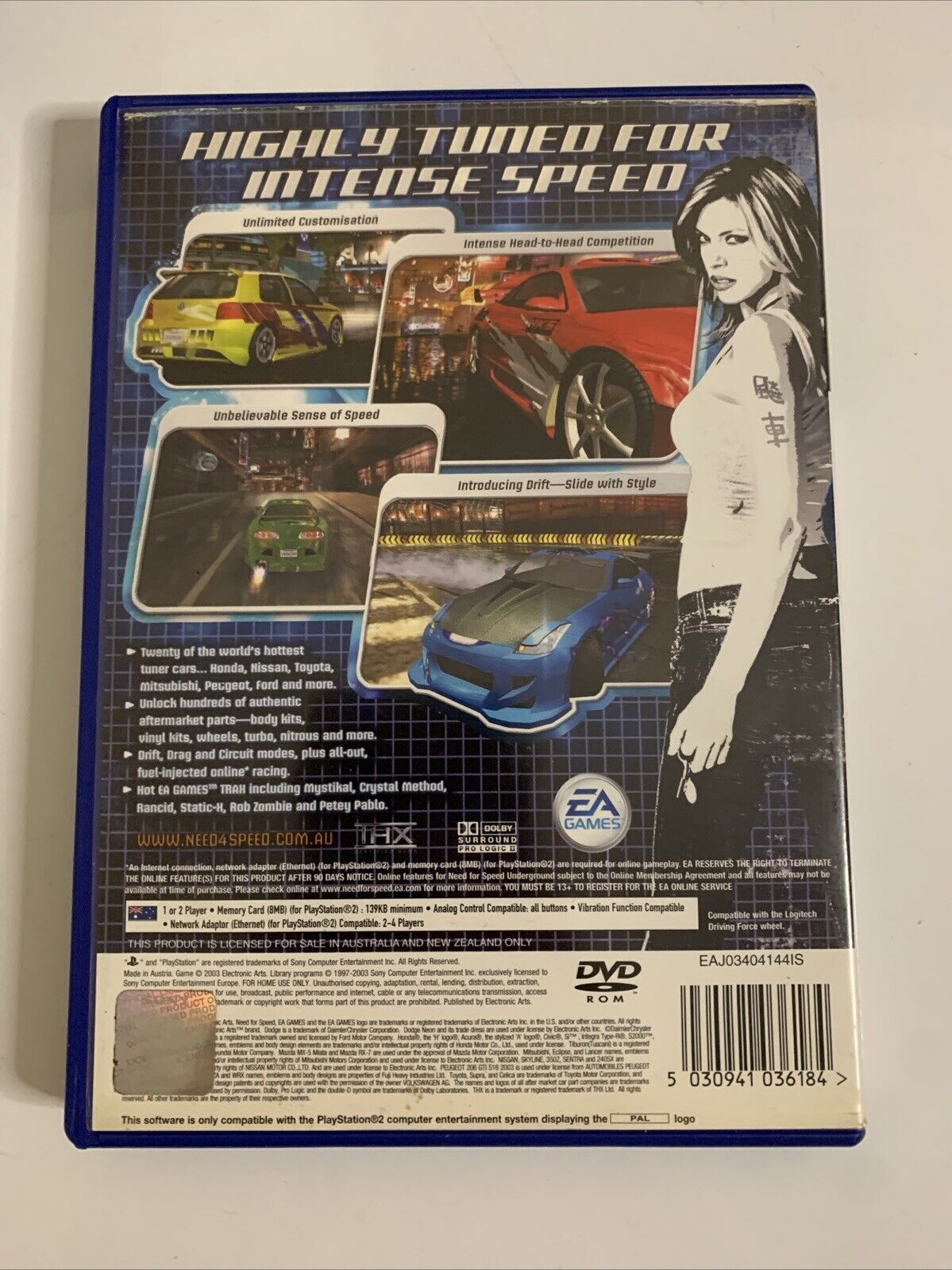 Need For Speed: Underground PS2 Playstation 2 PAL Racing 2003 Game Complete