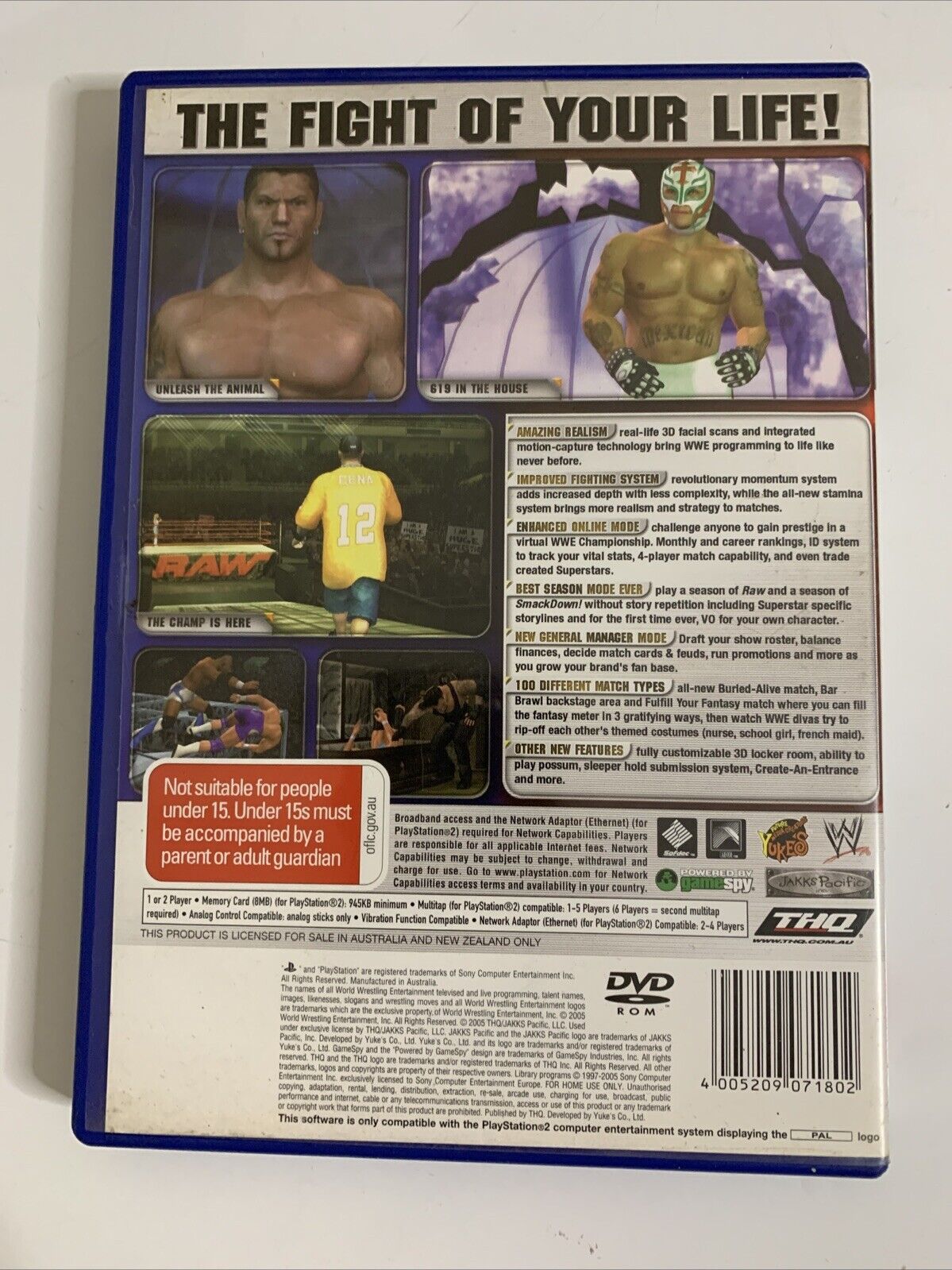 WWE Smackdown vs Raw 2006 PS2 Sony Playstation 2 PAL Wrestling Game Complete