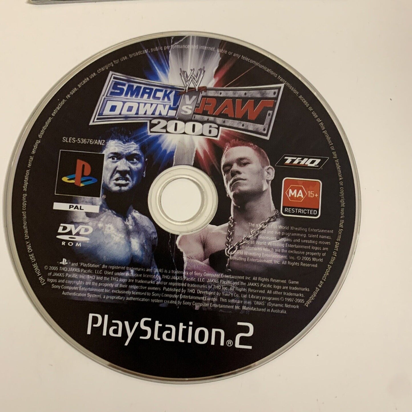 WWE Smackdown vs Raw 2006 PS2 Sony Playstation 2 PAL Wrestling Game Complete
