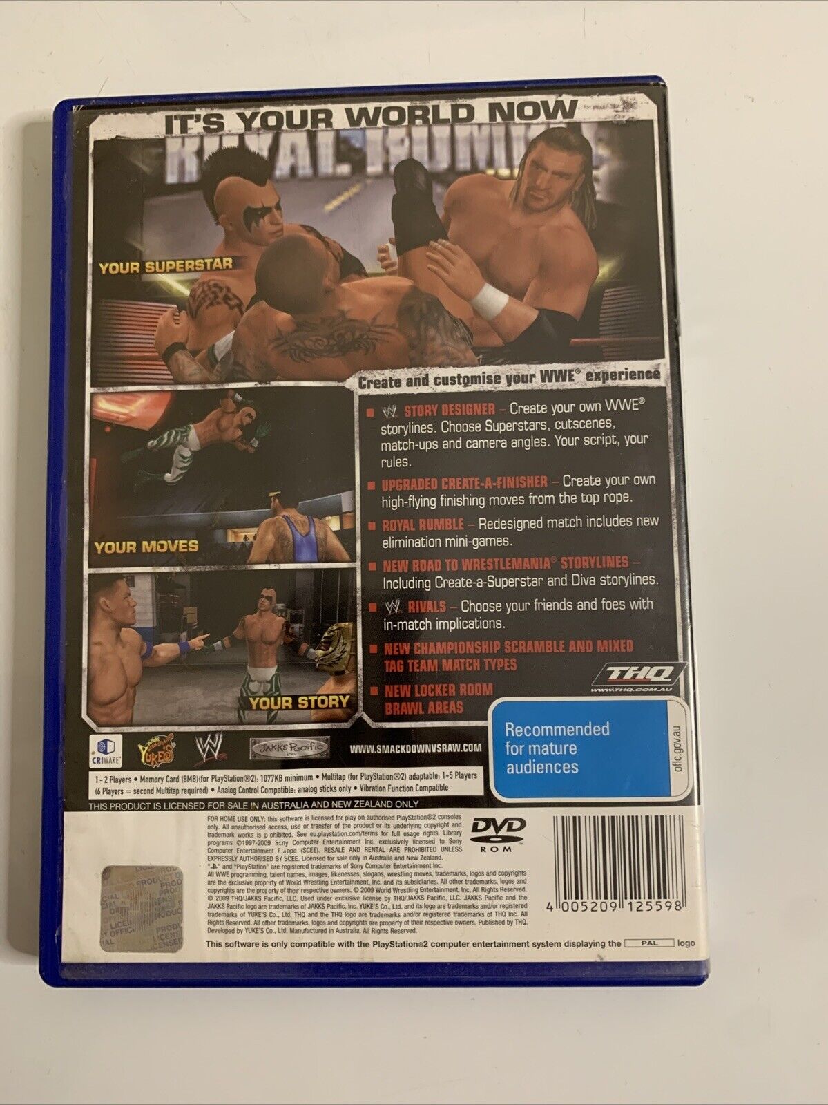WWE Smack Down Vs Raw 2010  PS2 PlayStation 2 PAL Wrestling Game