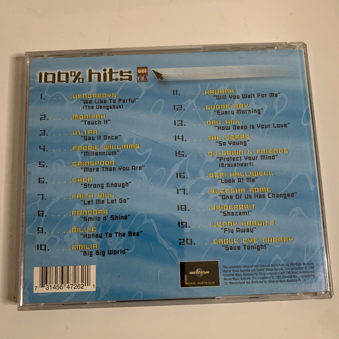 100% Hits Volume 28 by Various Artists (CD, 1999) Compilation Album
