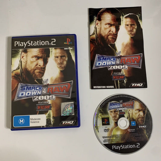 WWE SmackDown vs. RAW 2009 PS2 Playstation 2 PAL Wrestling Game Complete