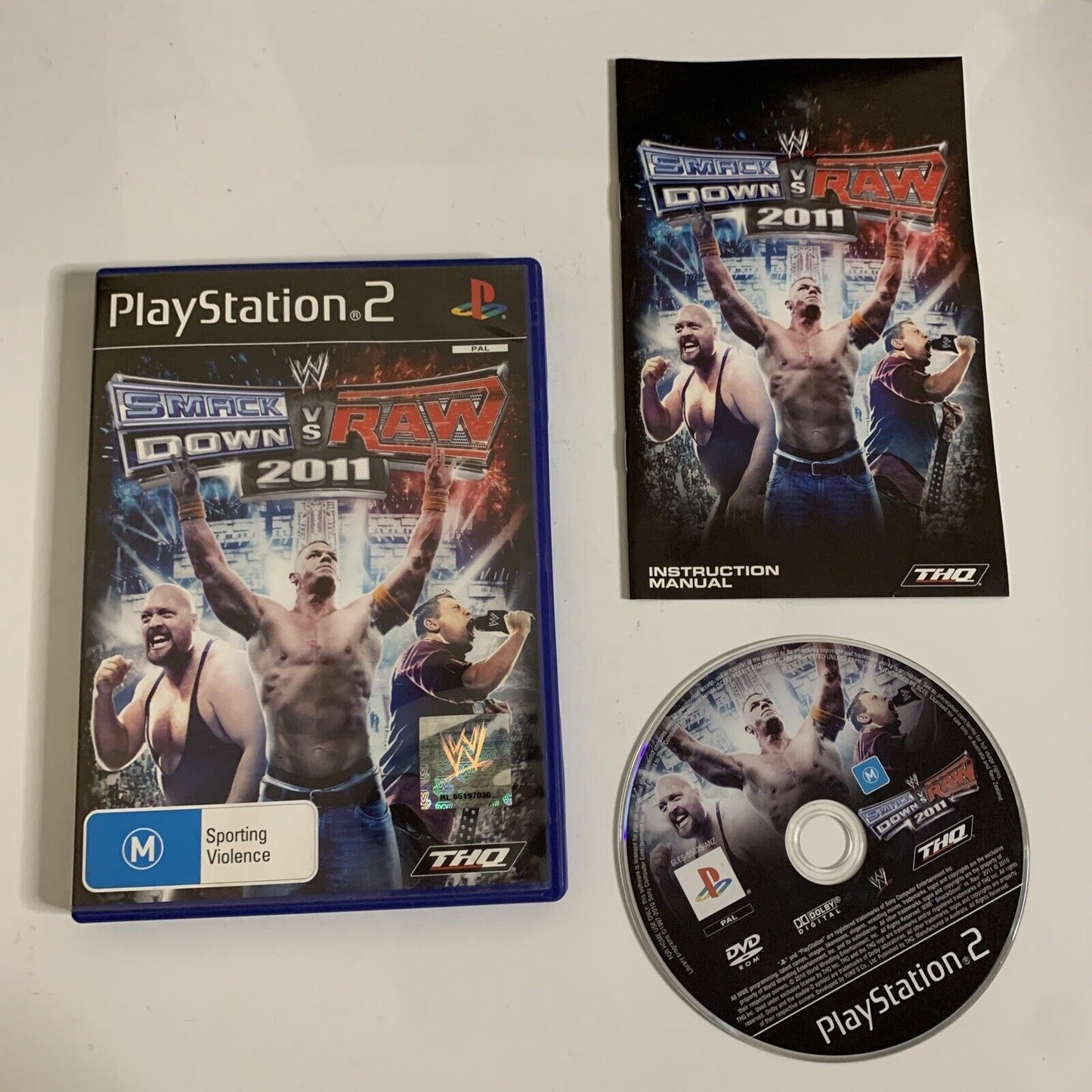 WWE Smackdown Vs Raw 2011 PlayStation 2 PS2 Wrestling Game Complete