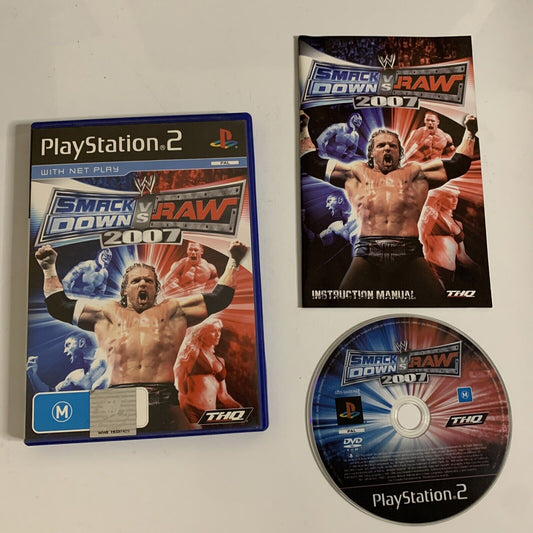 WWE Smackdown VS Raw 2007 Sony PlayStation 2 PS2 PAL Wrestling Game Complete
