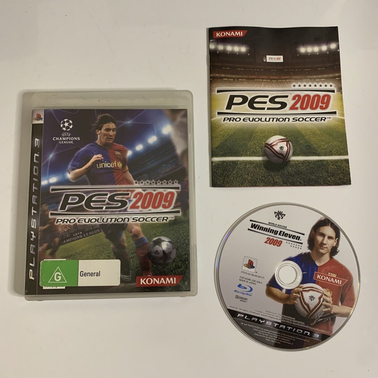 PES 2009 Pro Evolution Soccer PS3 PlayStation 3 Sports Game Complete