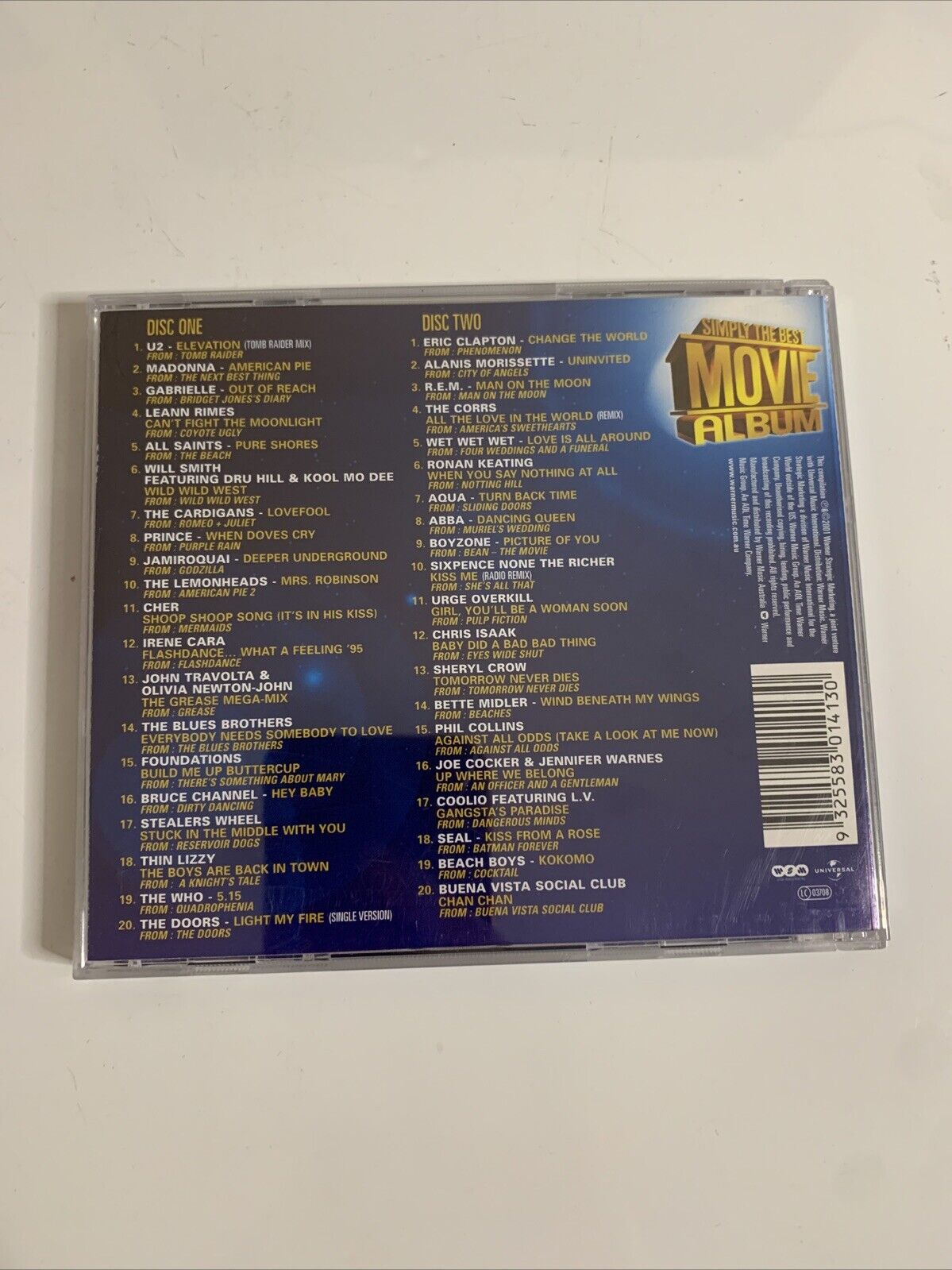 Simply The Best Movie Album (CD, 2001, 2-Disc)