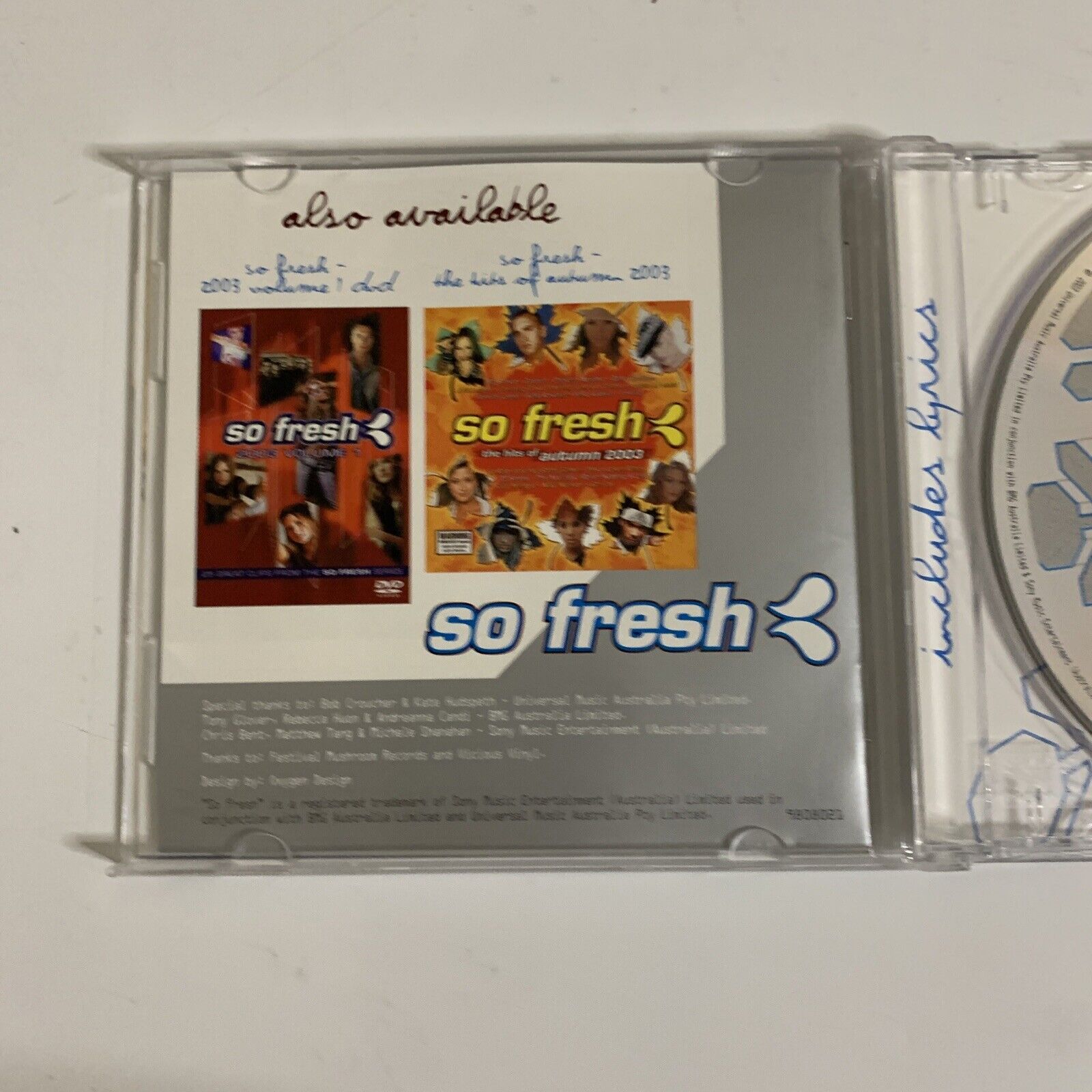So Fresh The Hits of Winter 2003 CD Album Compilation – Retro Unit