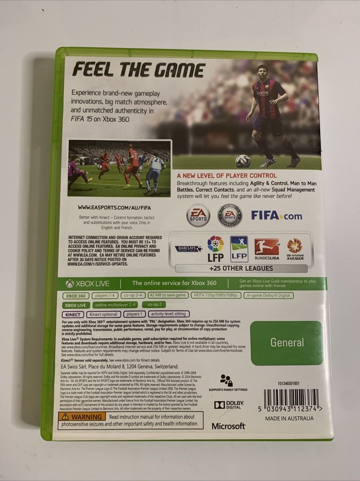 FIFA 15 Microsoft Xbox 360 PAL EA Sports Football Soccer Game Complete