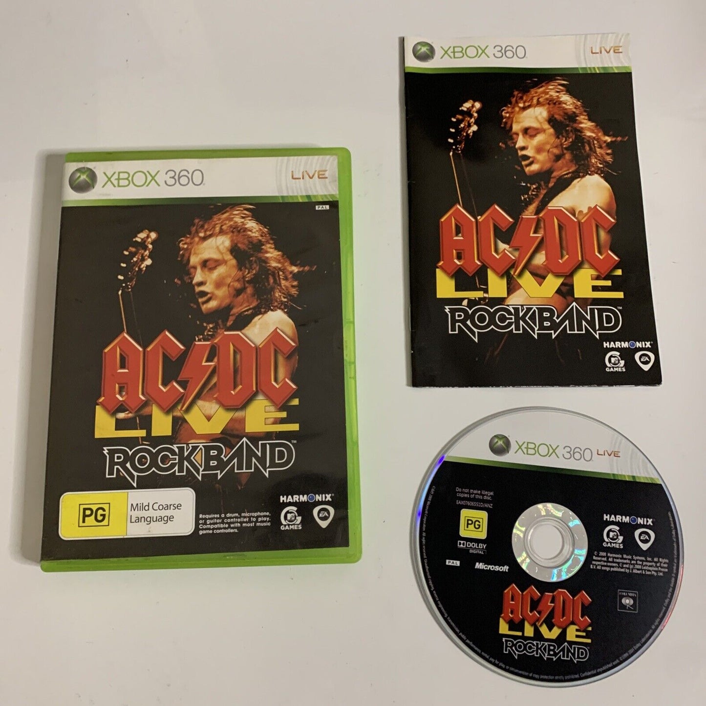 AC/DC Live Rock Band  Microsoft Xbox 360 PAL 2008 Game