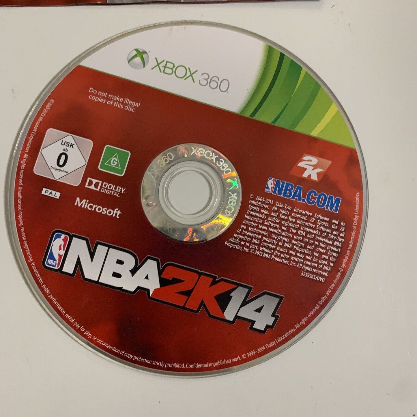 NBA 2k14 Lebron Cover Microsoft XBOX 360 PAL Basketball 2014 Game Complete