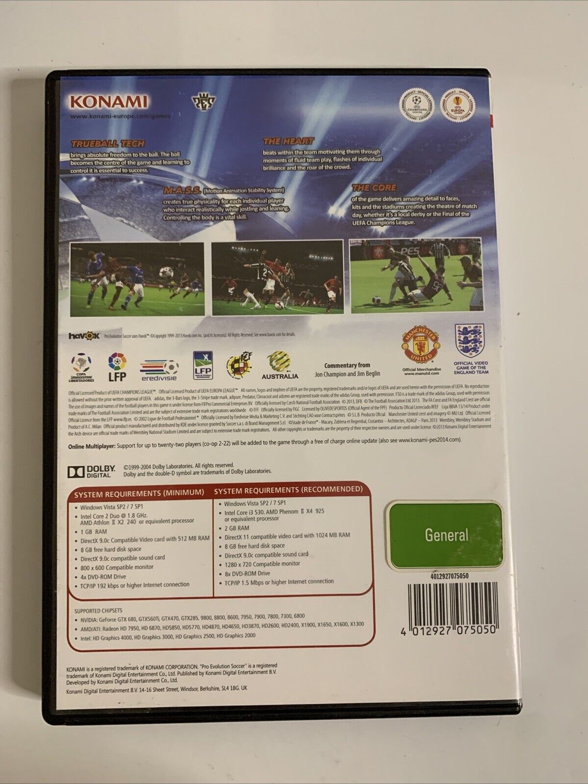 PES 2014 Pro Evolution Soccer  PC Windows Konami Game Complete