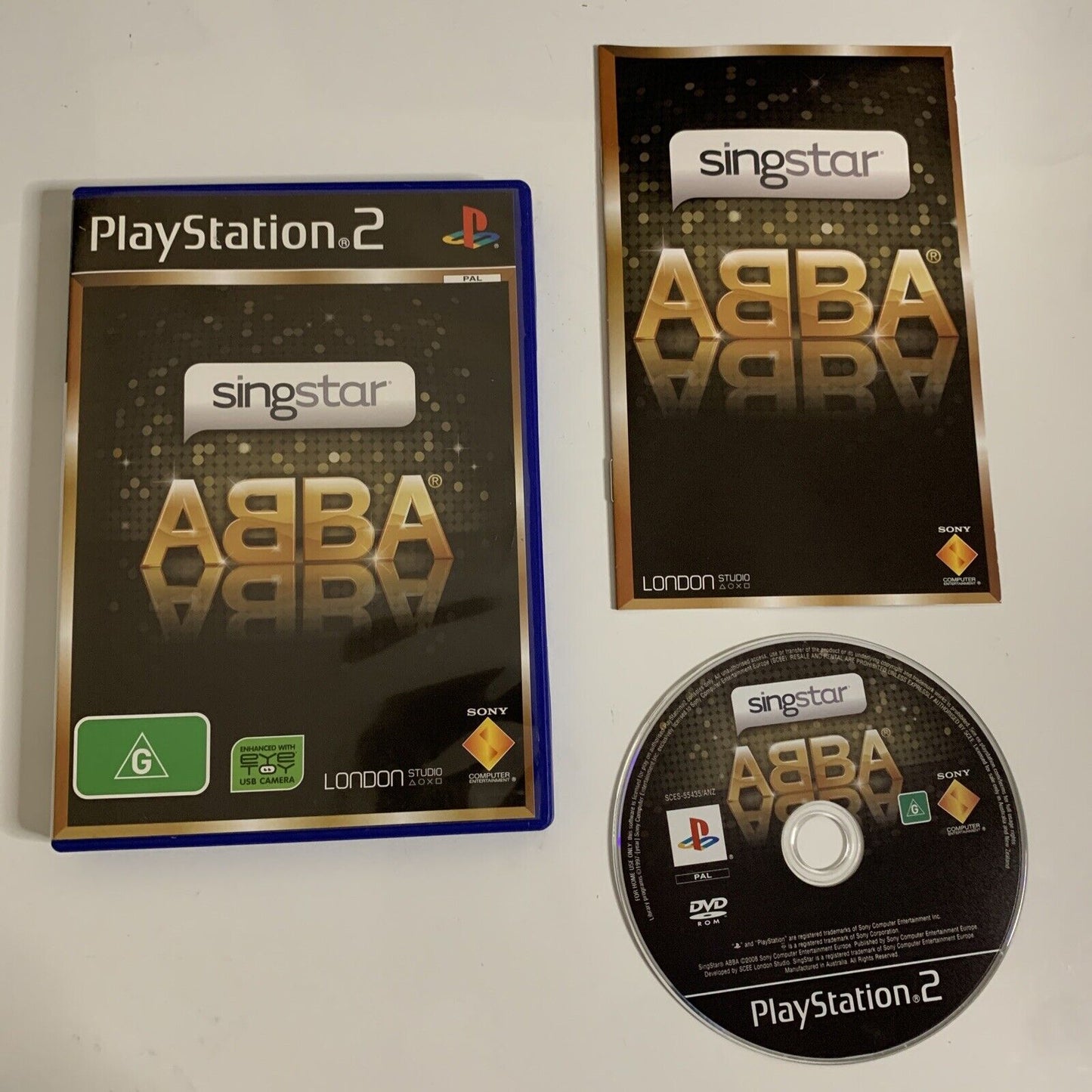 Singstar ABBA PS2 Sony PlayStation 2 PAL 2008 Karaoke Game