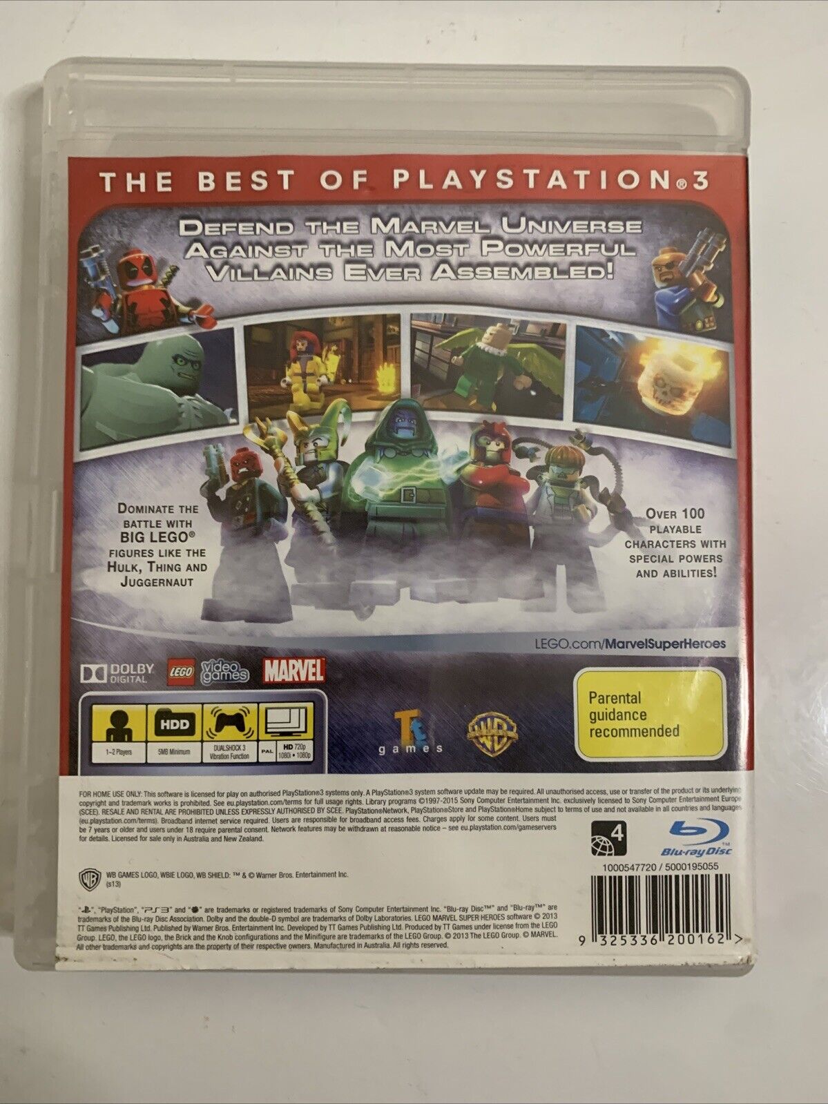 LEGO Marvel Super Heroes PS3 PlayStation 3 2013 Game Complete
