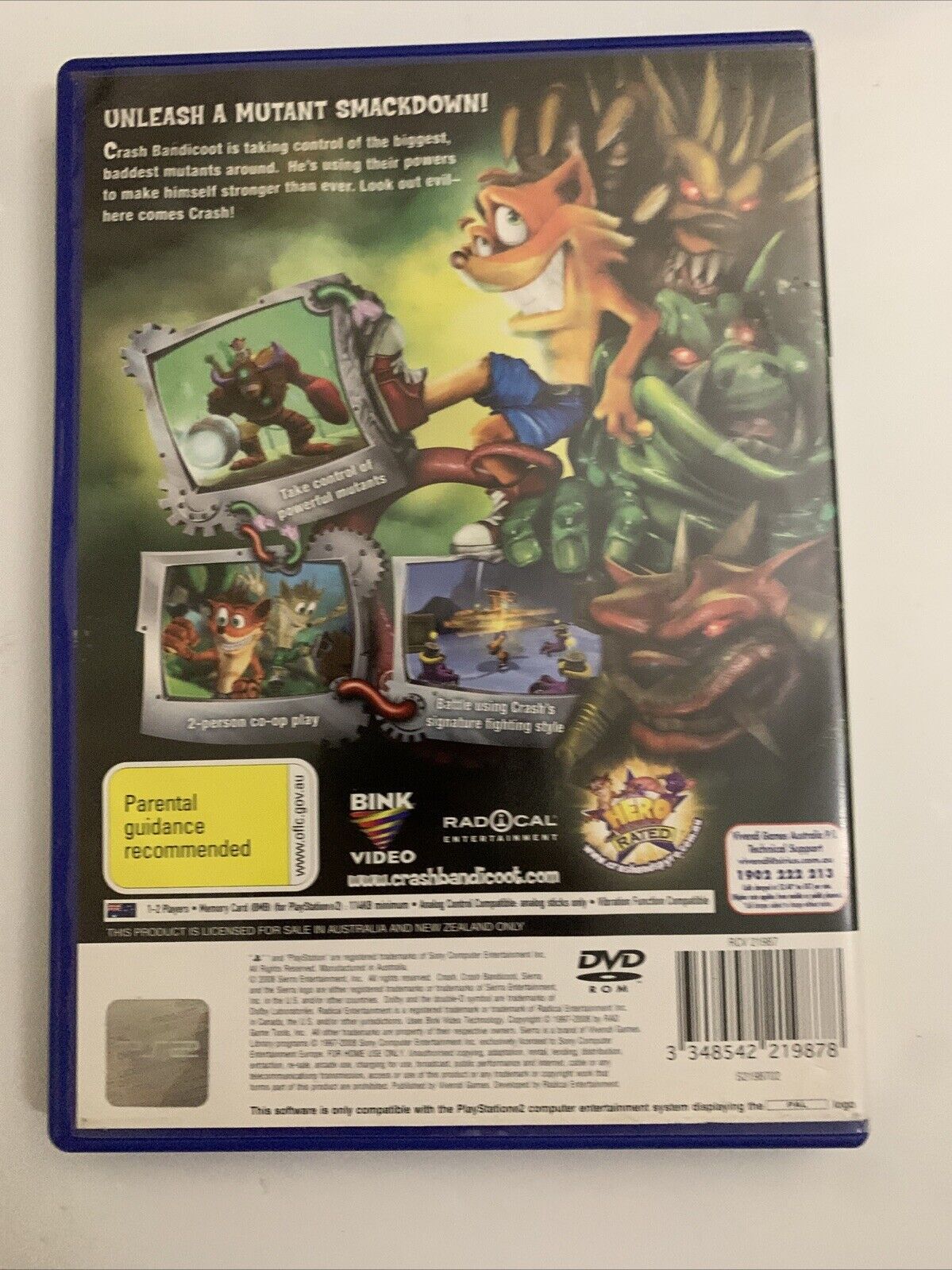 Crash Mind Over Mutant PS2 Sony PlayStation 2 PAL 2006 Game Complete