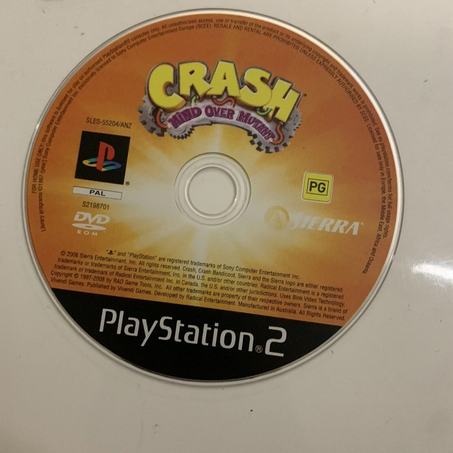 Crash Mind Over Mutant PS2 Sony PlayStation 2 PAL 2006 Game Complete