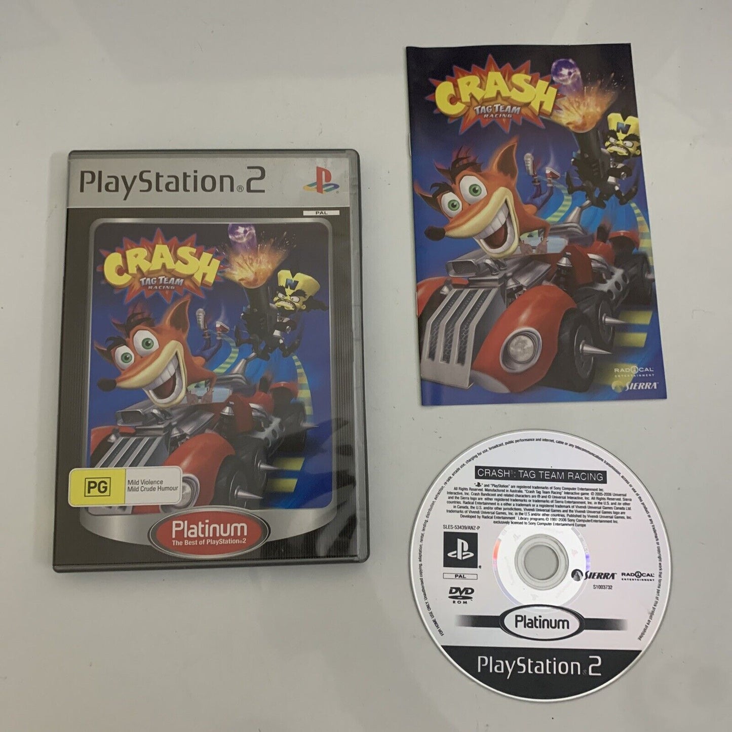 Crash Tag Team Racing  PS2 Sony PlayStation 2 PAL 2006 Game Complete