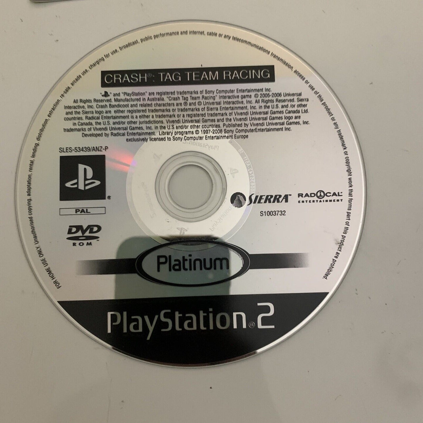 Crash Tag Team Racing  PS2 Sony PlayStation 2 PAL 2006 Game Complete