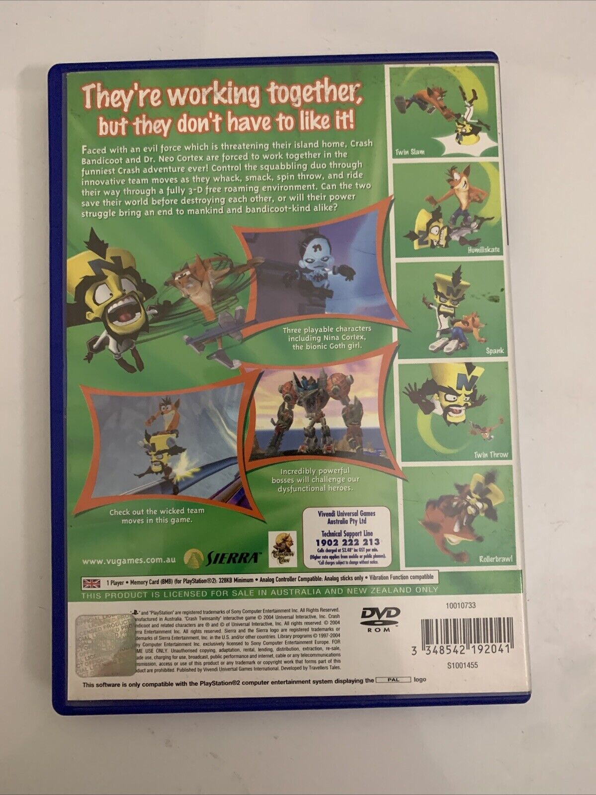 Crash Twinsanity PS2 PlayStation 2 PAL 2004 Game Complete