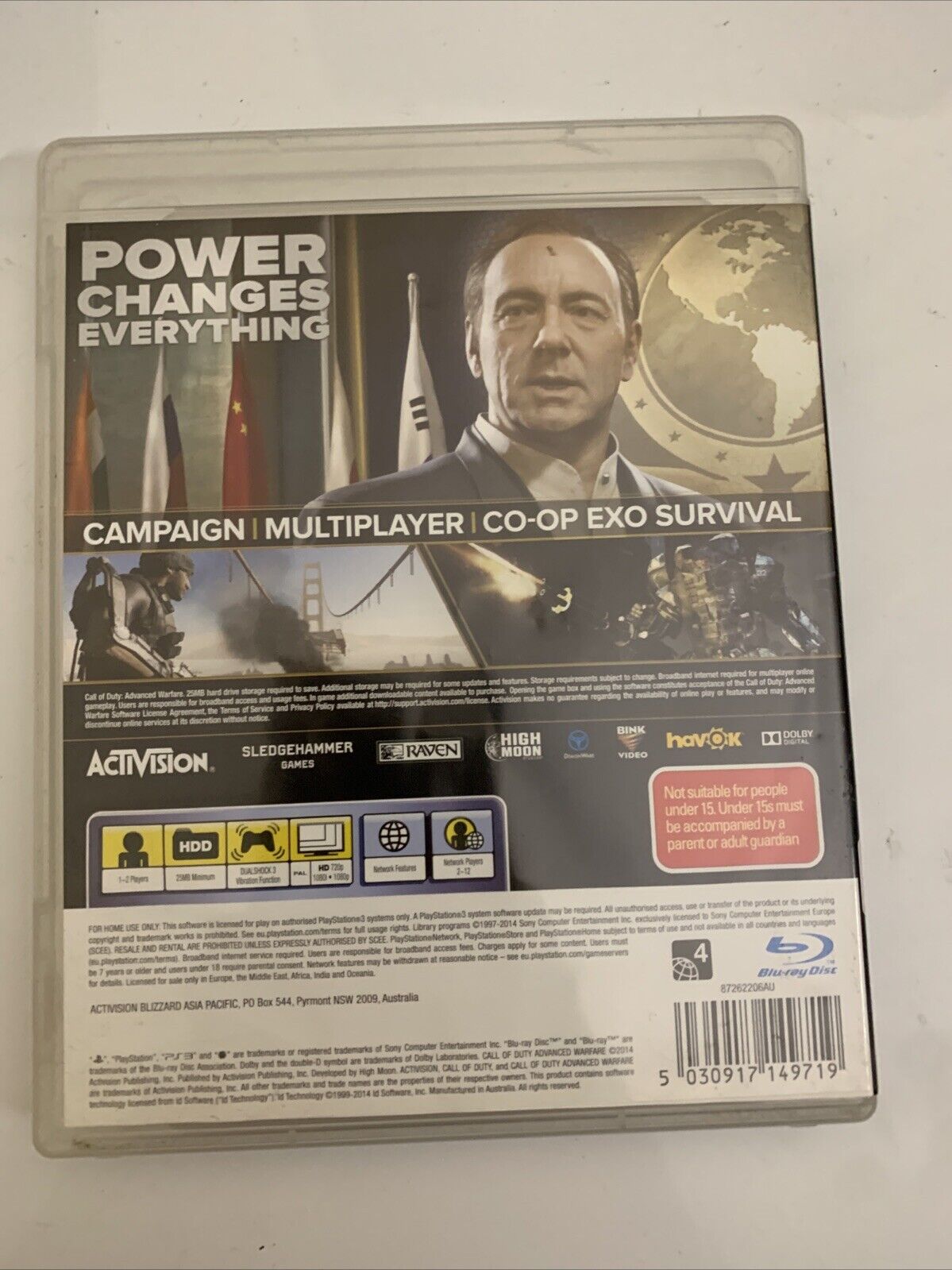 Call of Duty: Advanced Warfare  PS3 Sony PlayStation 3 2014 FPS Game Complete