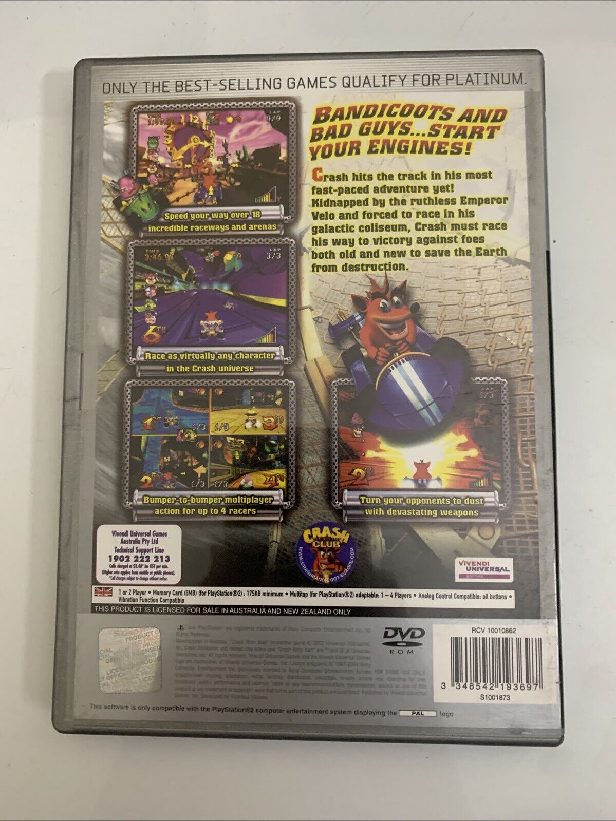 Crash Nitro Kart  PS2 PlayStation 2 PAL 2003 Racing Game Complete