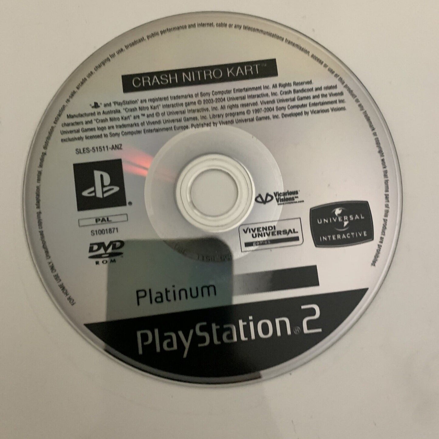 Crash Nitro Kart  PS2 PlayStation 2 PAL 2003 Racing Game Complete