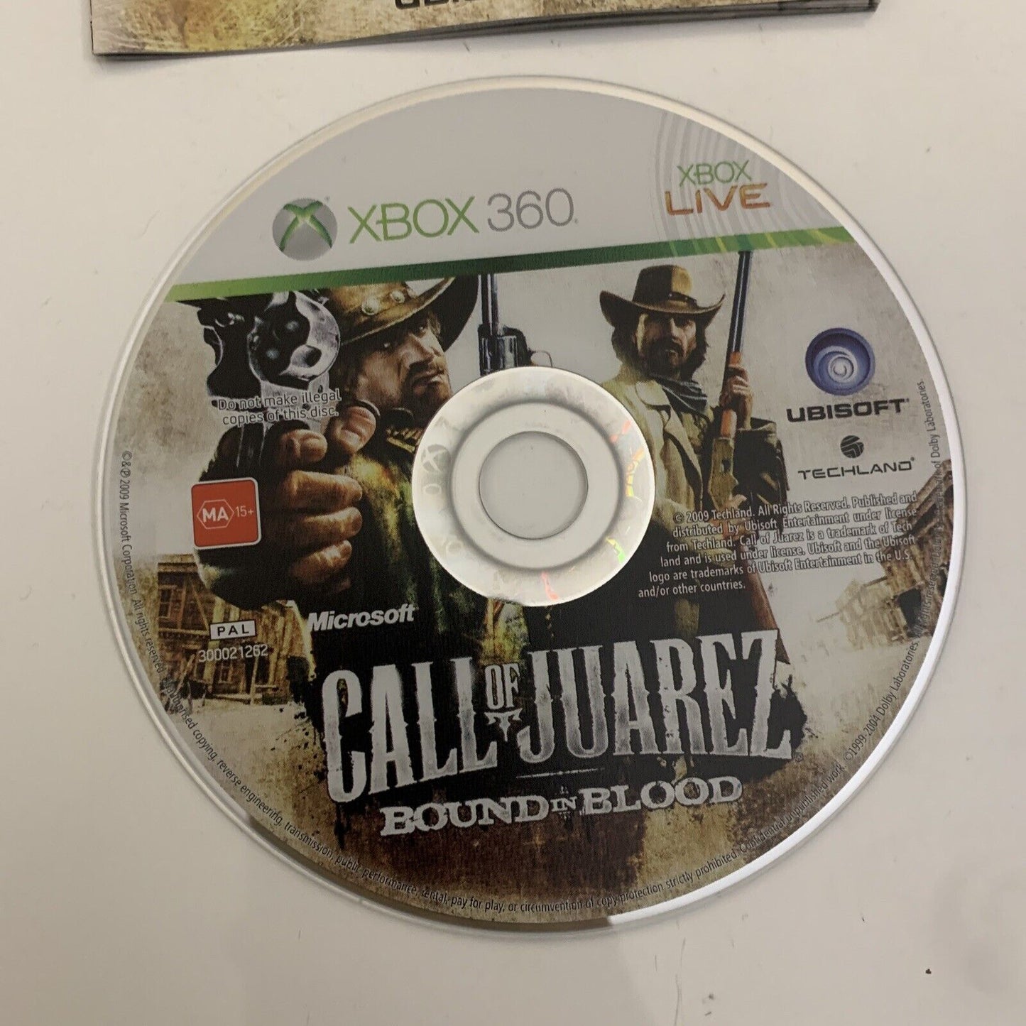 Call Of Juarez : Bound In Blood  Microsoft Xbox 360 PAL 2009 Game Complete