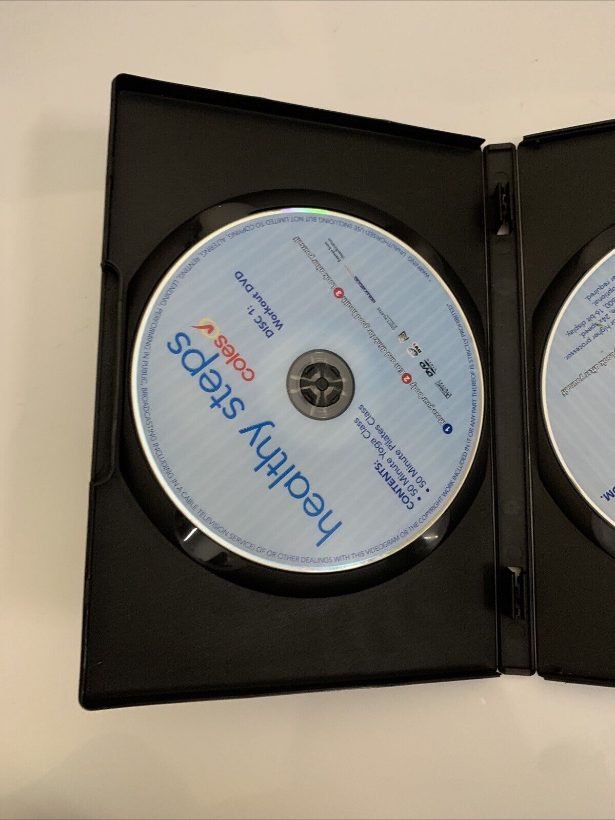 Healthy Steps Coles (DVD, 2-Disc Set) Pilates Yoga & Recipes